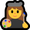 Woman Artist emoji on Microsoft